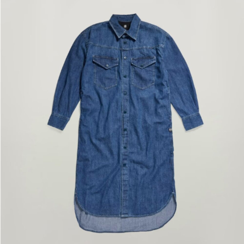 G-Star Boxy Shirt Dress Denim Size XS Oversized